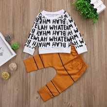 Load image into Gallery viewer, Baby boy clothes 2017 New Winter and Autumn Letters Printed long sleeve t-shirt Top + casual long pants 2pcs suit kids clothes