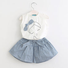 Load image into Gallery viewer, Bear Leader Girls Clothing Sets 2018 New Summer Sleeveless T-shirt+Print Bow Pants 2Pcs for Kids Clothing Sets Baby Clothes