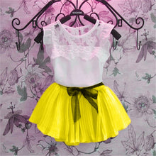 Load image into Gallery viewer, Fashion Baby Girls Clothing Sets New Summer 2017 Sleeveless Tops Tees + Lace Skirt 2 Pcs Suit Casual Children Pullover Clothes