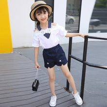 Load image into Gallery viewer, Fashion Baby Girls Clothing Sets New Summer 2017 Sleeveless Tops Tees + Lace Skirt 2 Pcs Suit Casual Children Pullover Clothes