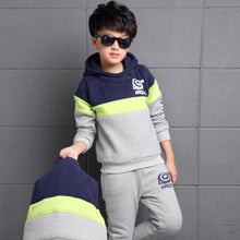 Load image into Gallery viewer, Full Sleeve Jacket Coat Tops + Pants Boys Girls Clothes 2PCS Autumn Spring Kids Clothes Hooded Children Kids Boys Clothing Set