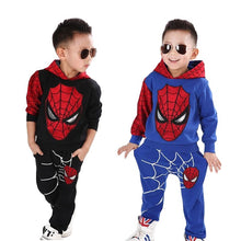 Load image into Gallery viewer, New Baby Boys Spring Autumn Spiderman Sports suit 2 pieces set Tracksuits Kids Clothing sets 100-140cm Casual clothes Coat+Pant
