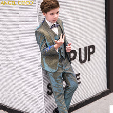 Load image into Gallery viewer, 5PCS/SET Boys Suits Weddings Kids Prom Suits Wedding Suits Boys Tuexdo Big Children Clothes Set Boy Formal Classic Costume