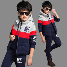Load image into Gallery viewer, Full Sleeve Jacket Coat Tops + Pants Boys Girls Clothes 2PCS Autumn Spring Kids Clothes Hooded Children Kids Boys Clothing Set