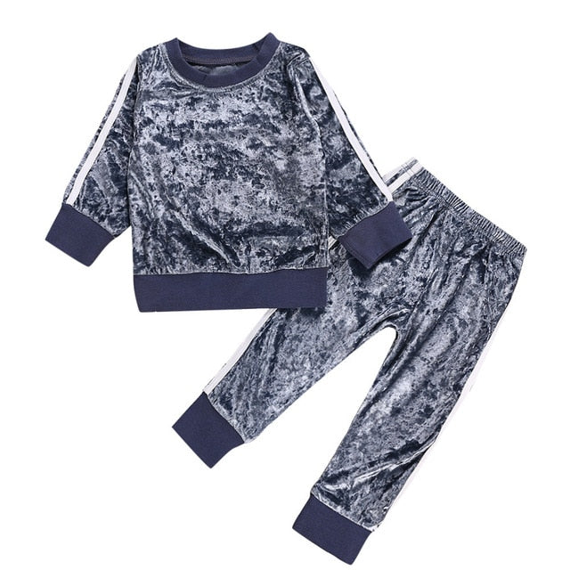 MUQGEW Fashion Baby Girls clothes Children clothing set Long Sleeve Tops+Pants Winter clothes for children conjunto menina roupa
